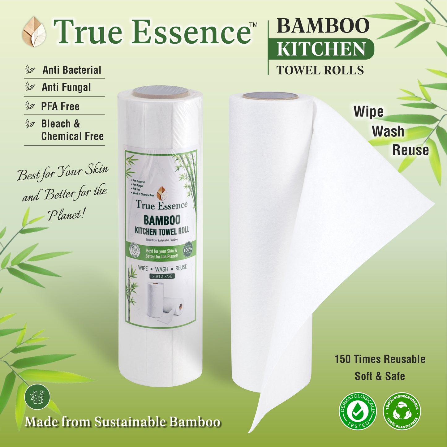 Bamboo Kitchen Towel Rolls