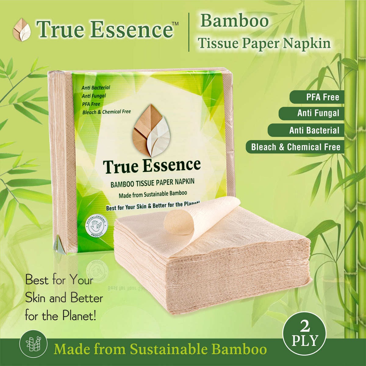 Bamboo Tissue Paper Napkin (Pack of 8)