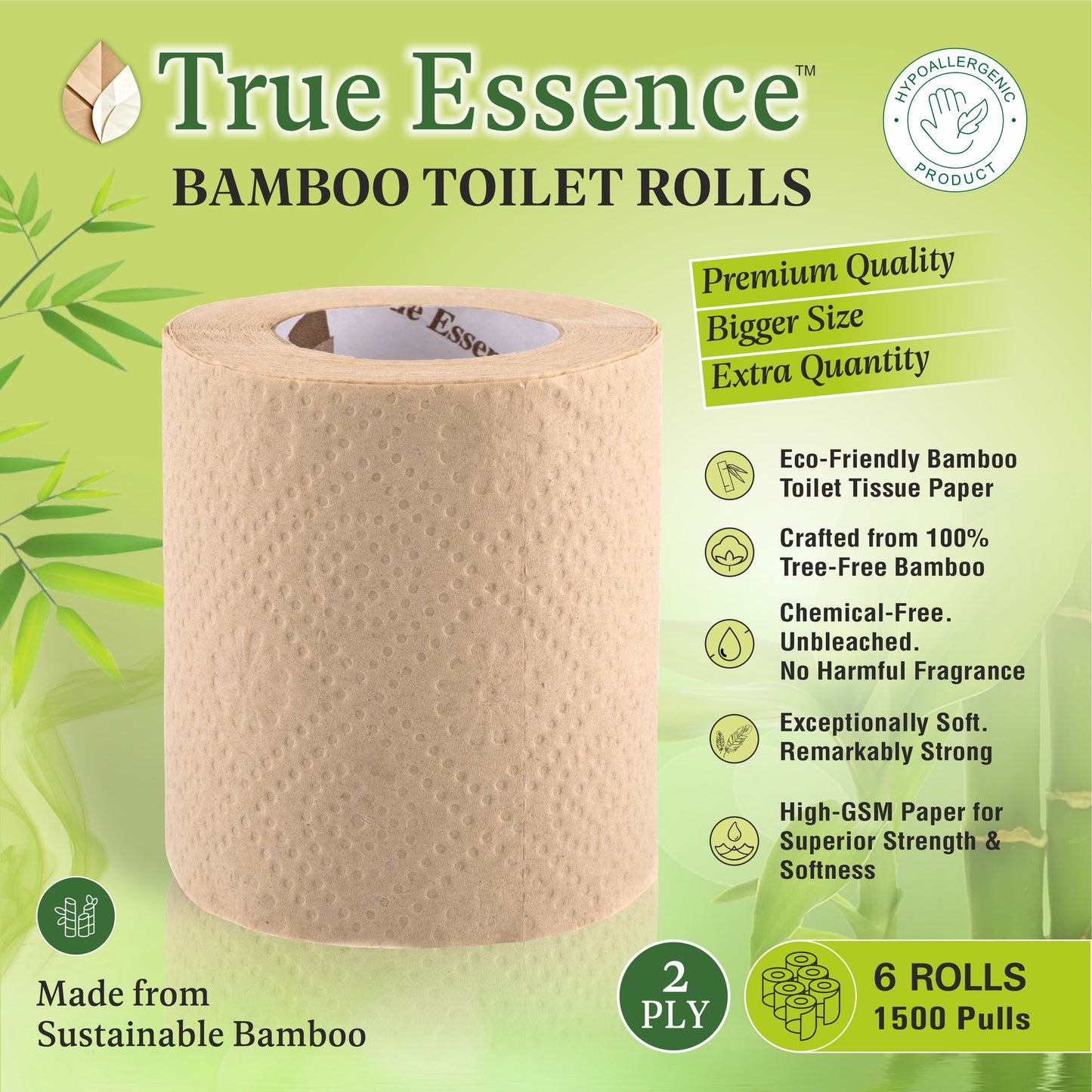 Fine Fragrance Bamboo Toilet Rolls
